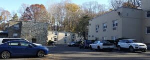 This is an external photograph of Kensington Healthcare Center, a nursing home in Montgomery County. 